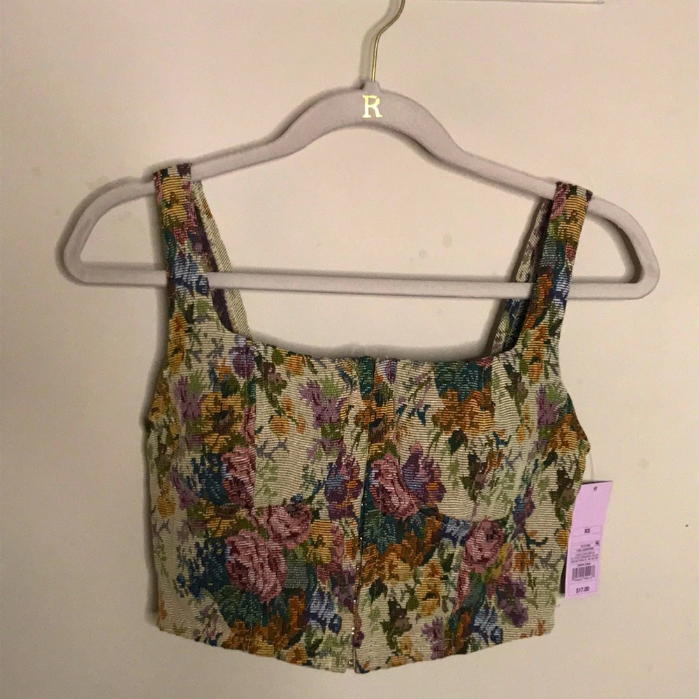 Floral bustier top